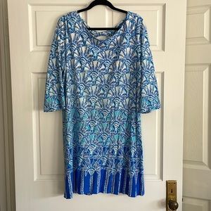 Lilly Pulitzer cotton dress size XL twist back RN 88189
